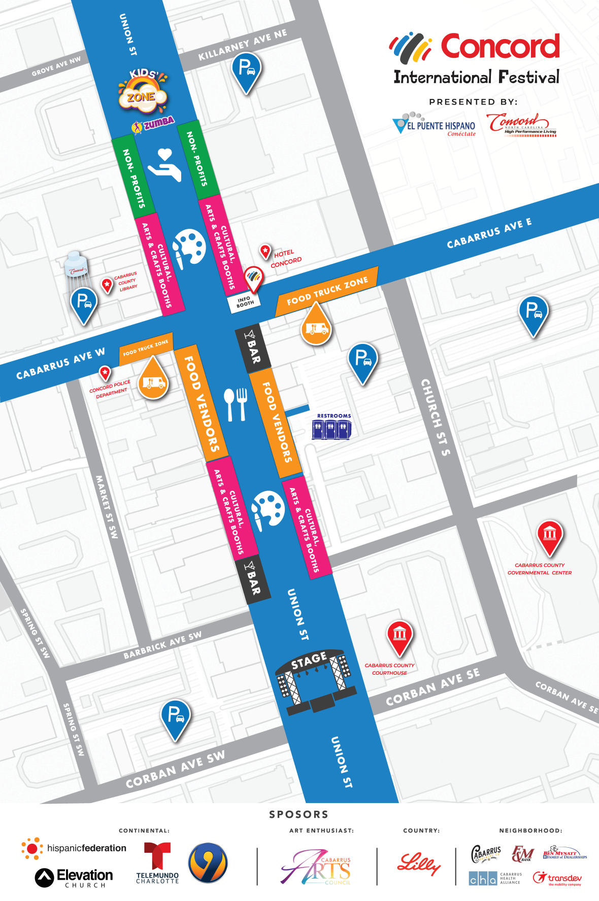 Map of the Concord International Festival Map of the Concord International Festival